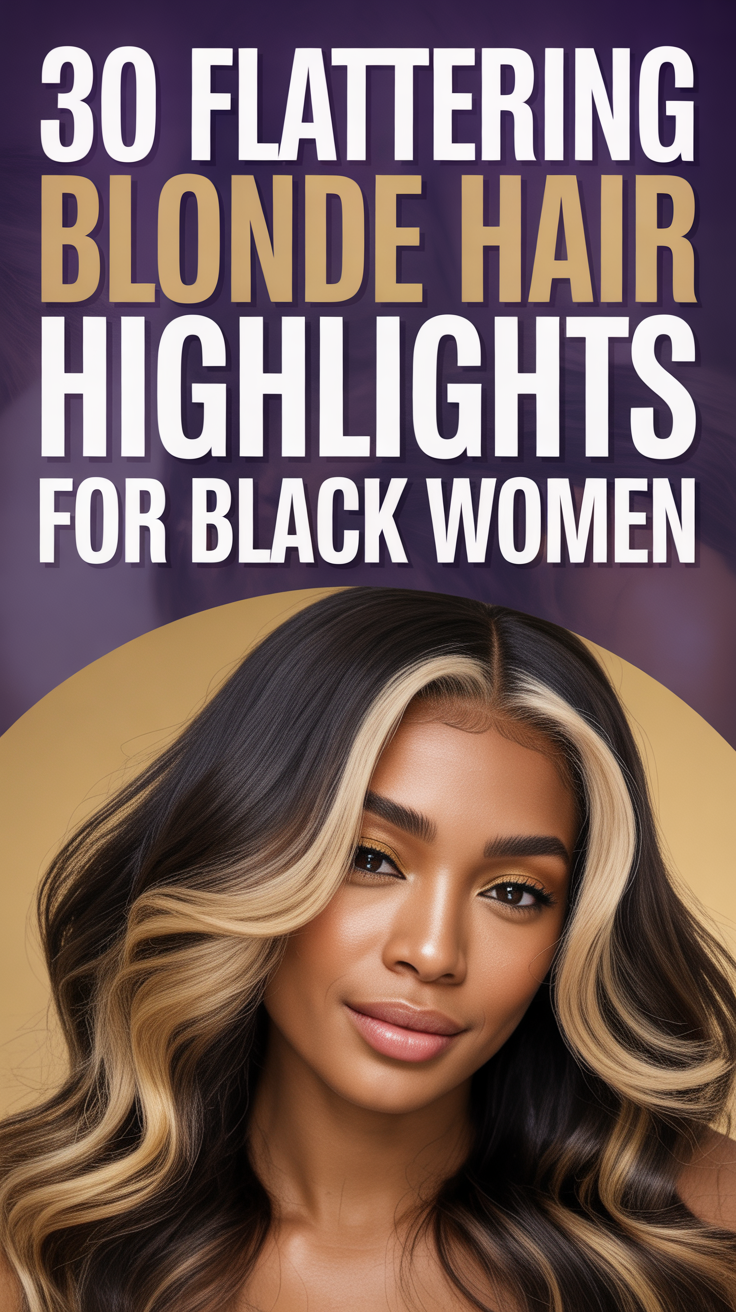 Flattering Blonde Hair Highlights for Black Women