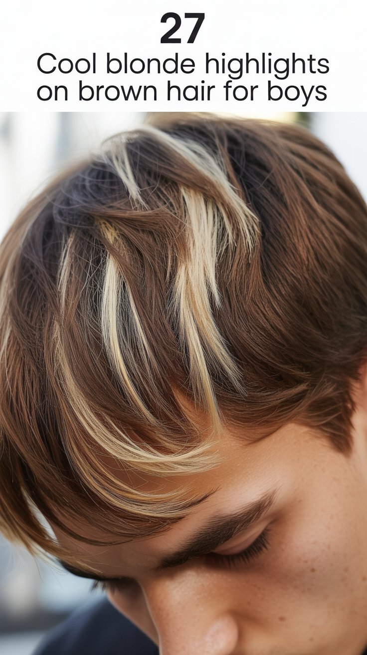 27 Cool Blonde Highlights on Brown Hair for Boys