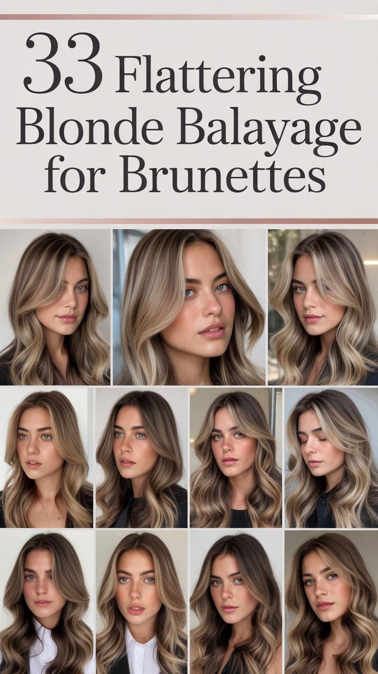 33 Flattering Blonde Balayage for Brunettes