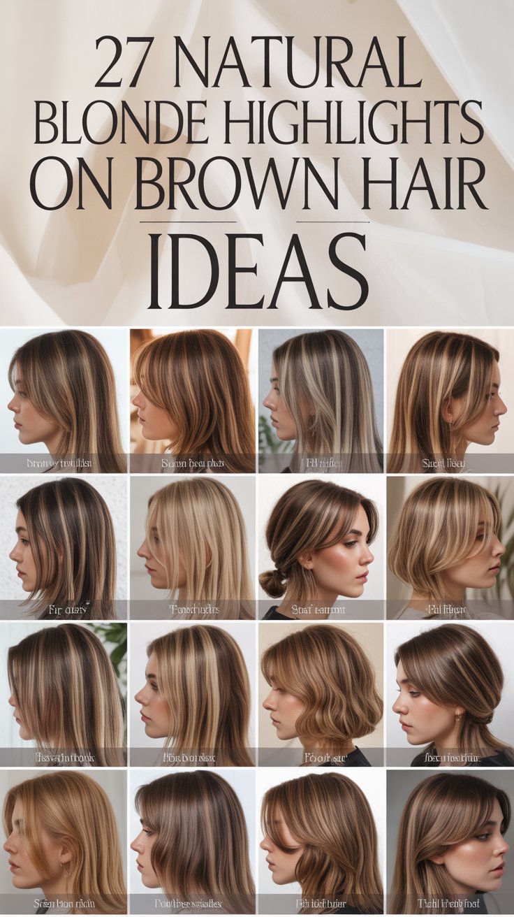 27 Natural Blonde Highlights on Brown Hair Ideas