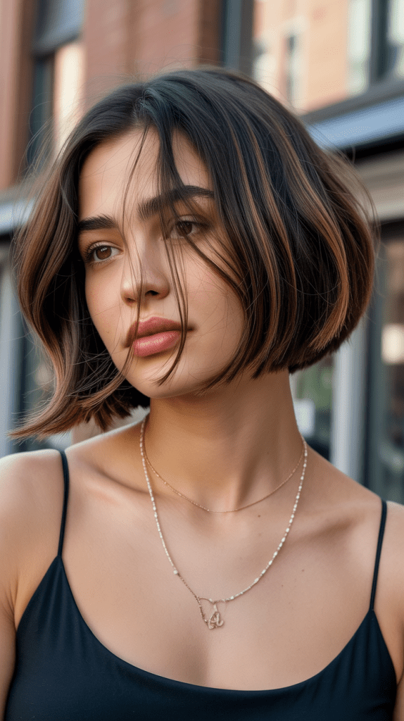 Choppy Bob for Round Faces