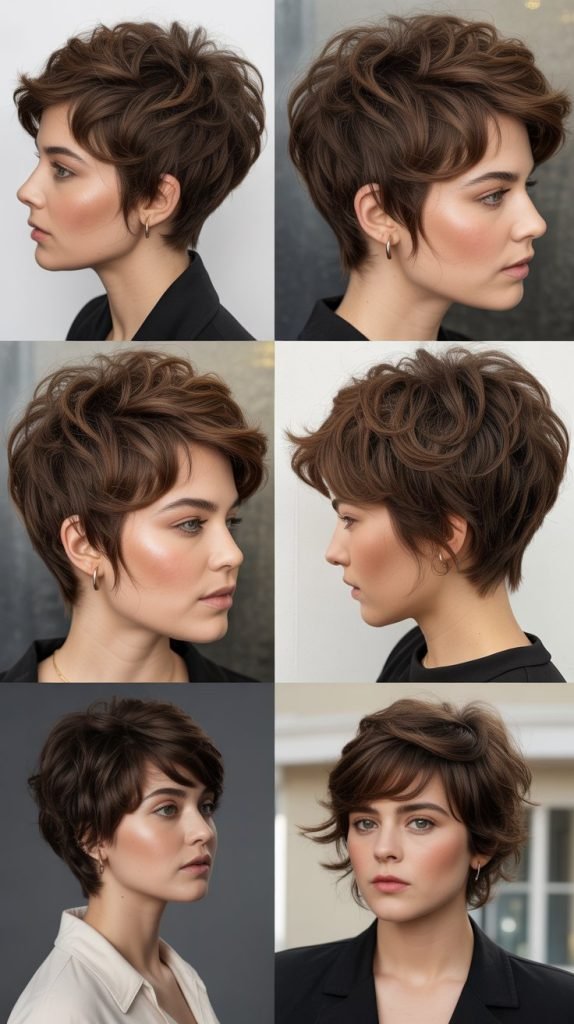 Voluminous Crown Shaggy Pixie