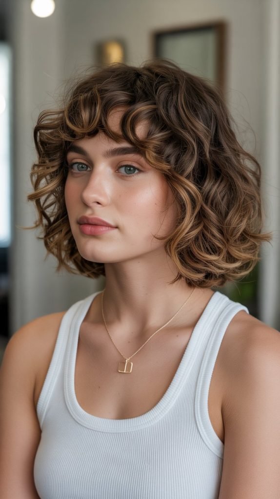  Curly Bob with Curtain Bangs: Styling Products Guide
