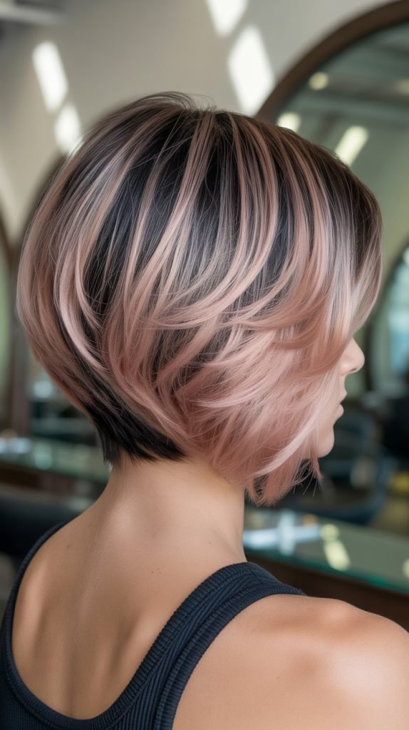 27. Stacked Inverted Bob with Ombré