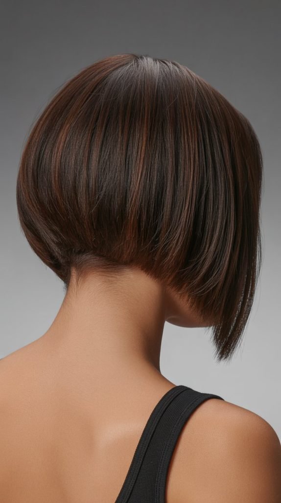 17. Blunt Edge Stacked Inverted Bob