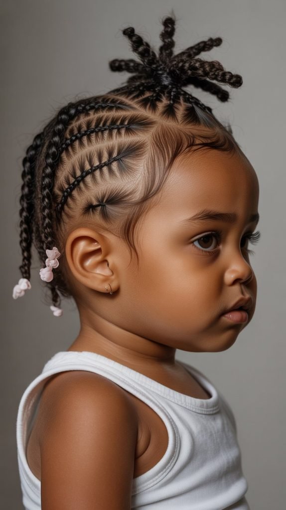 13. Mohawk Style with Cornrows