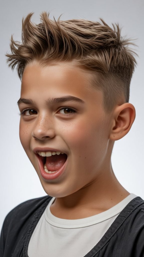 4. Mid Fade with Spiky Hair