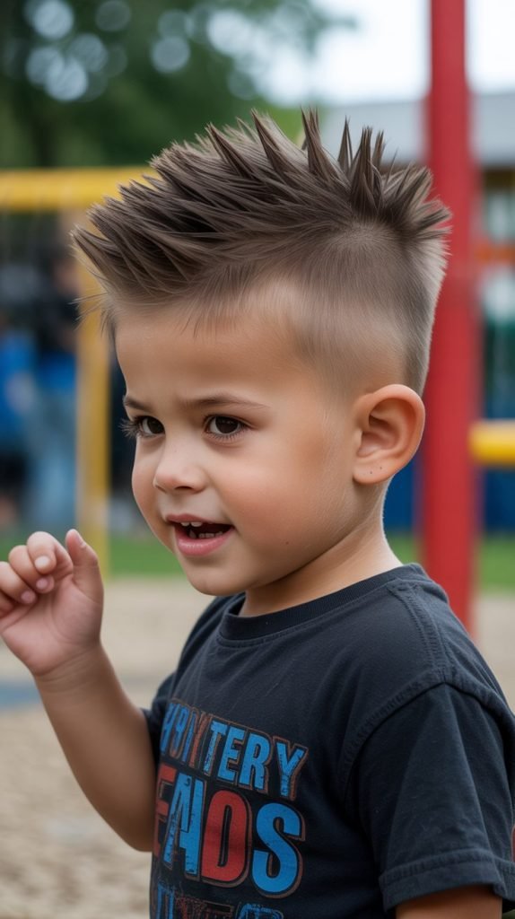 High Skin Fade with Spiky Top