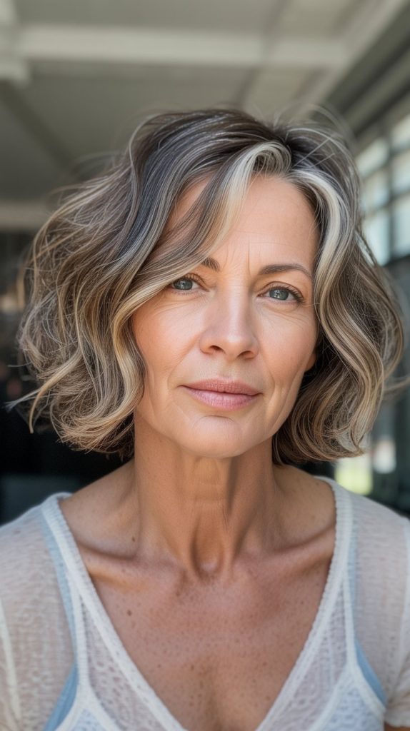 22. Tousled Lob with Babylights