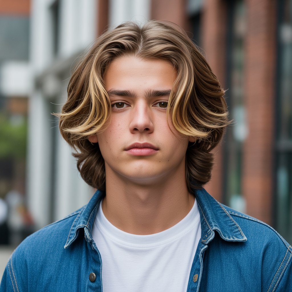 1. Face-Framing Blonde Highlights