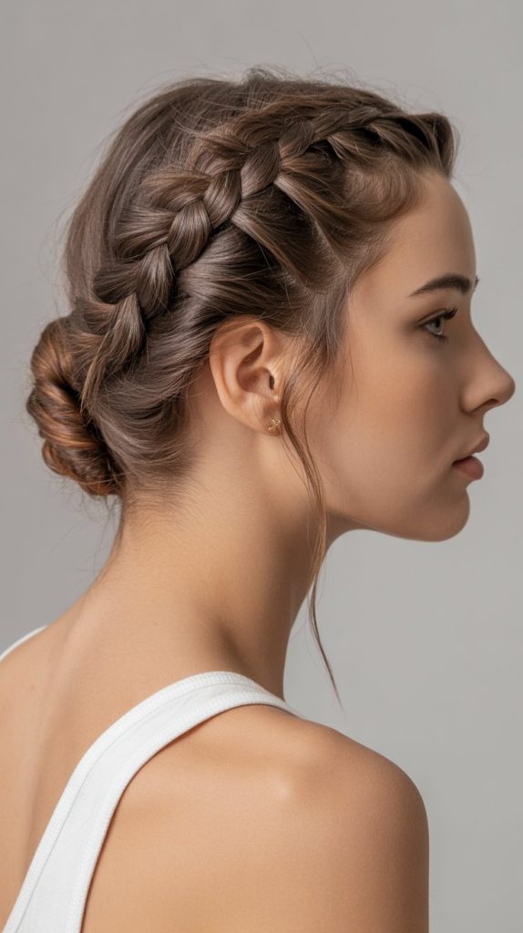 19. French Braid Half Up