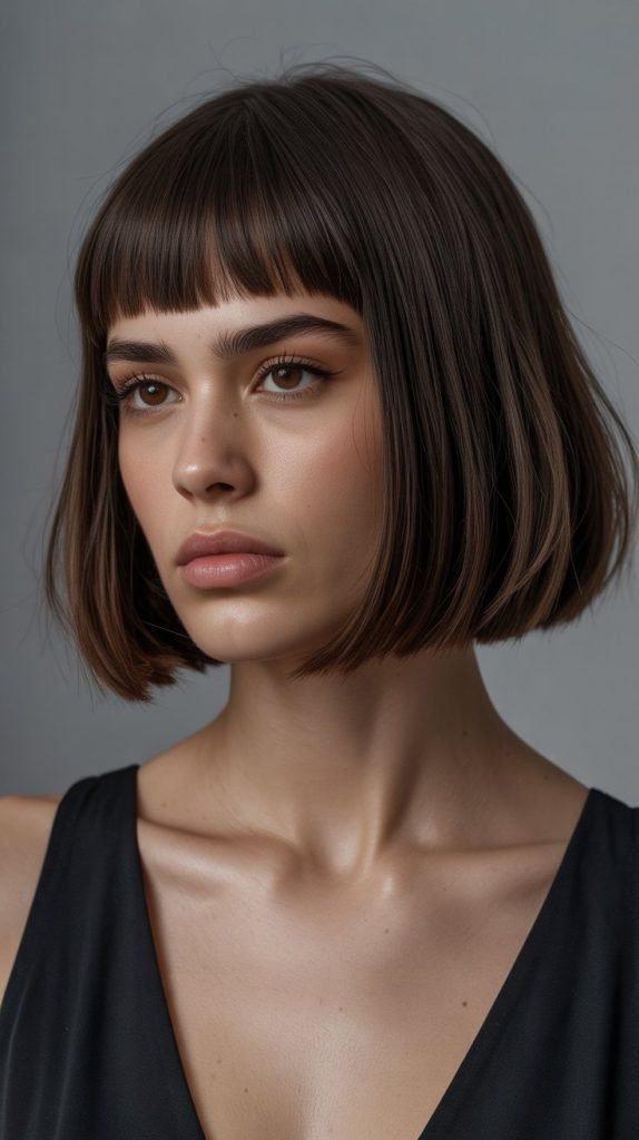 19. The Blunt Bob with Blunt Bangs