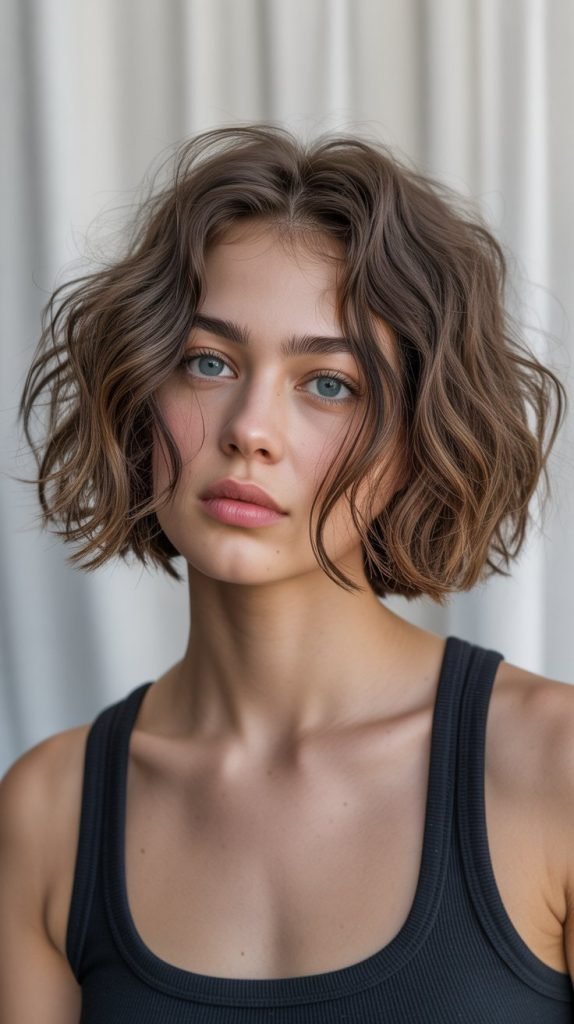 27. Messy Textured Bob