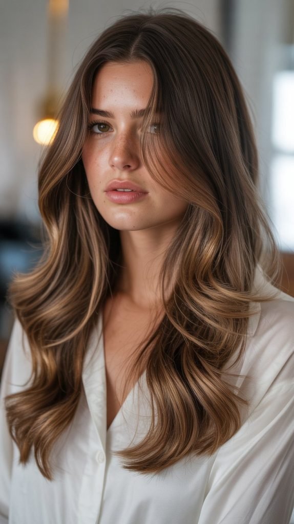 1. Classic Caramel Brunette Balayage