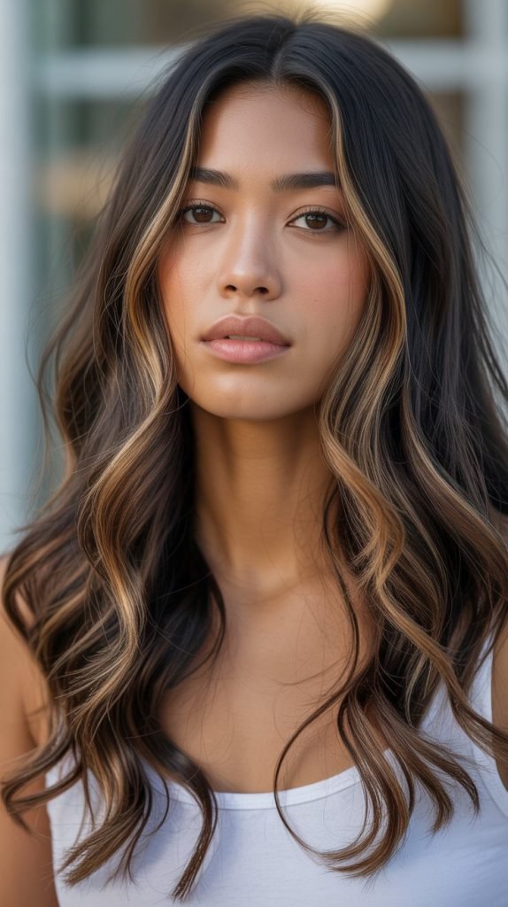 3. Caramel Ribbon Balayage