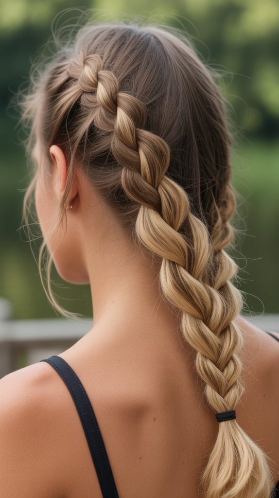 11. Fishtail Braid Half Up
