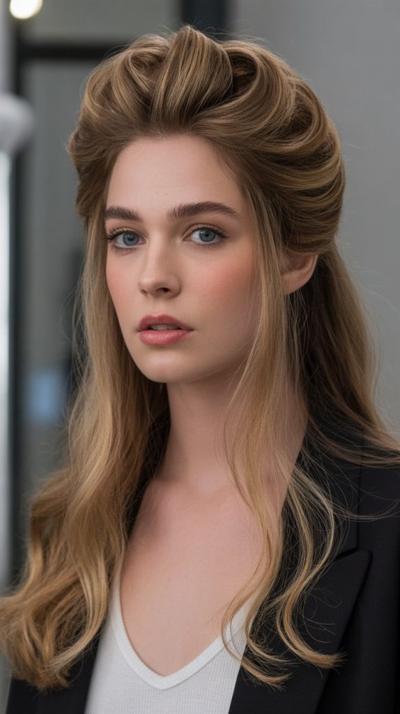 20. Half Up with Volume Crown