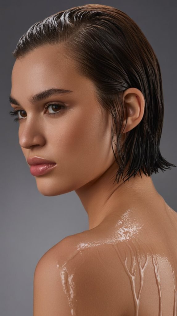 28. The Wet-Look Bob