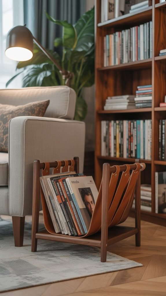 19. Wooden Magazine Racks