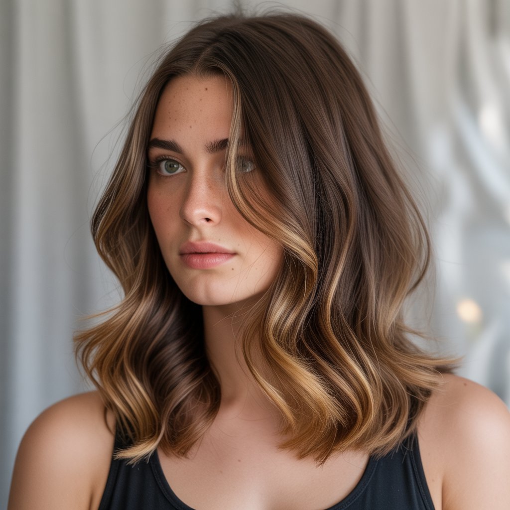 2. Chocolate and Honey Balayage Blend