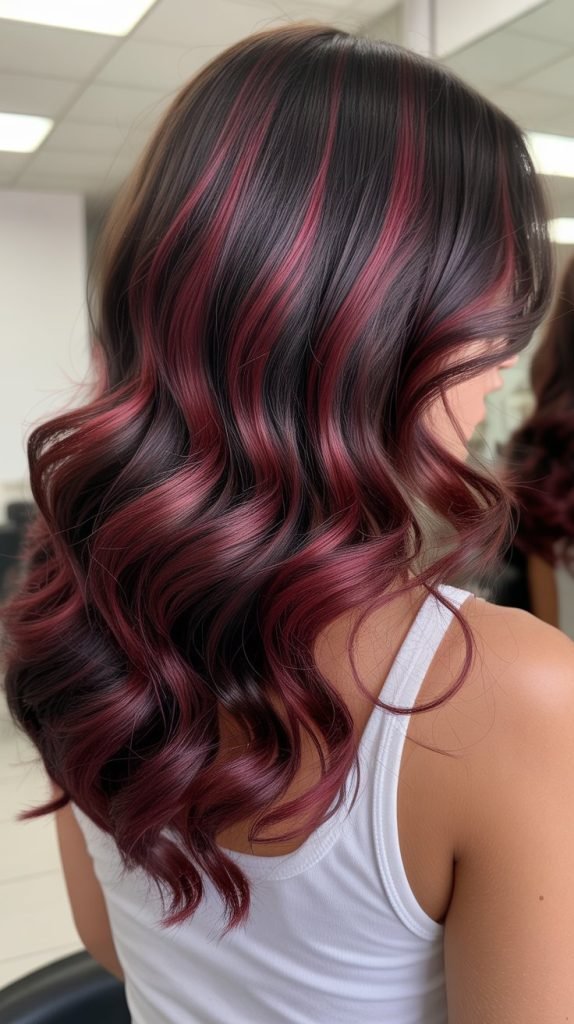 25. Chocolate Cherry Balayage