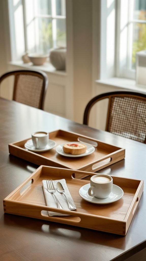 6. Wooden Serving Trays