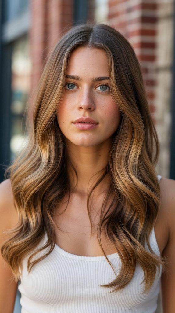37. Golden Brunette Balayage