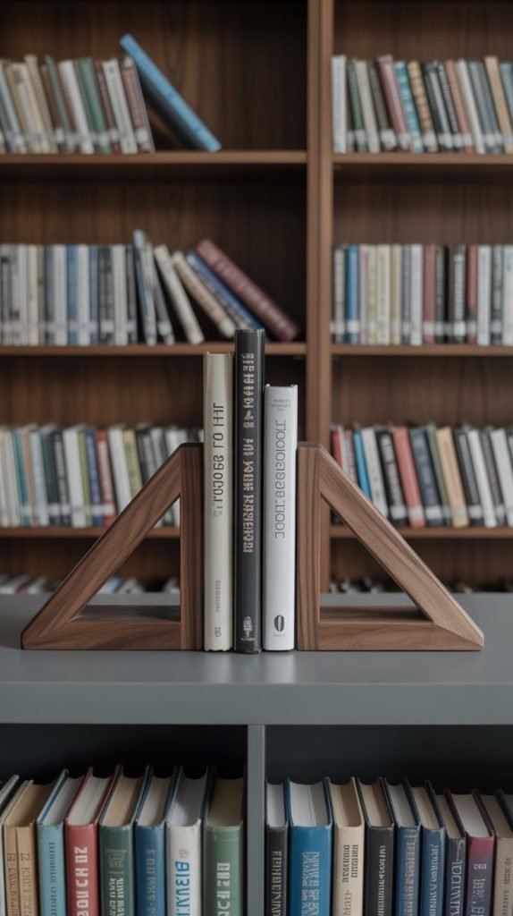 21. Wooden Bookends