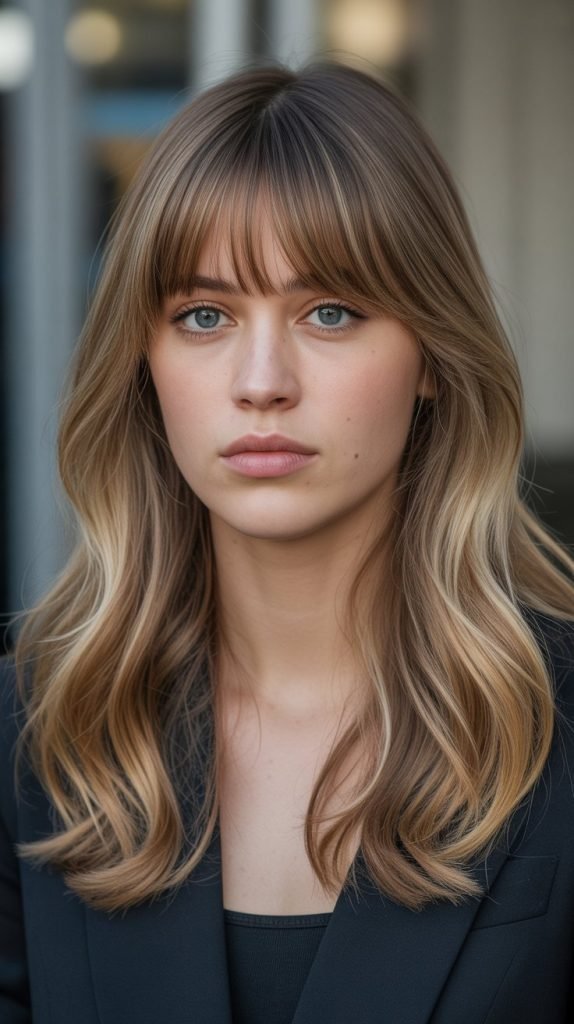 30. Blonde Highlights with Bangs