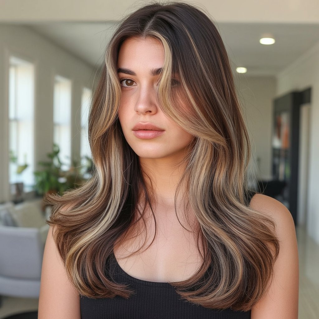 13. Chocolate Bronde Balayage
