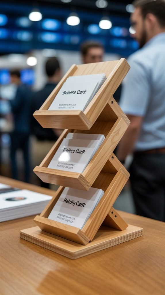 54. Wooden Business Card Display Stands