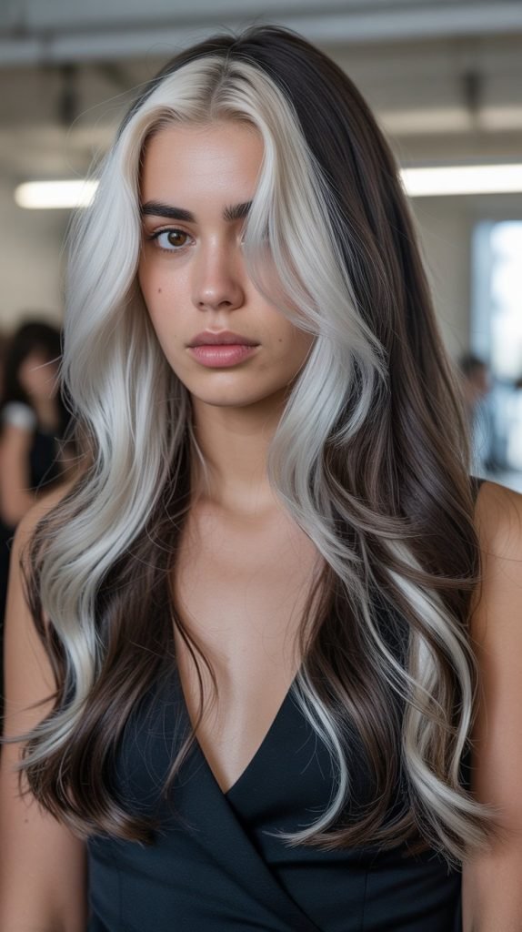 17. Platinum Brunette Balayage