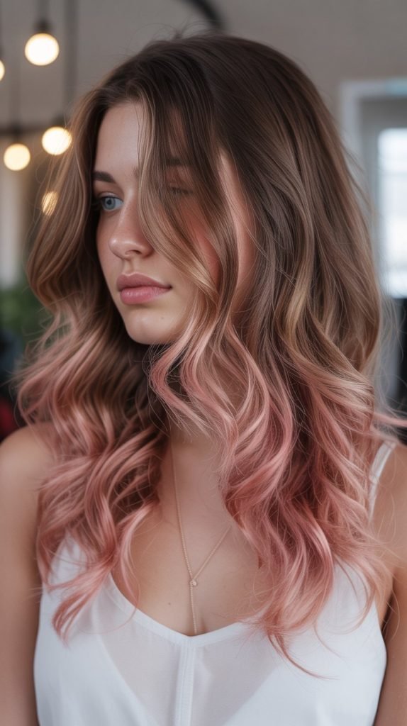 19. Rose Gold Brunette Balayage
