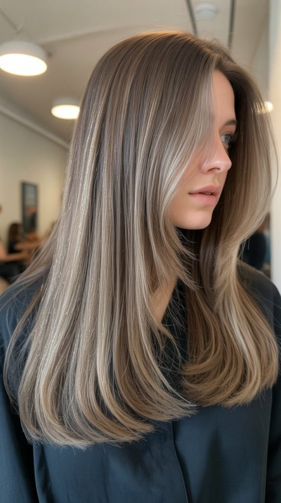 8. Subtle Beige Blonde Highlights