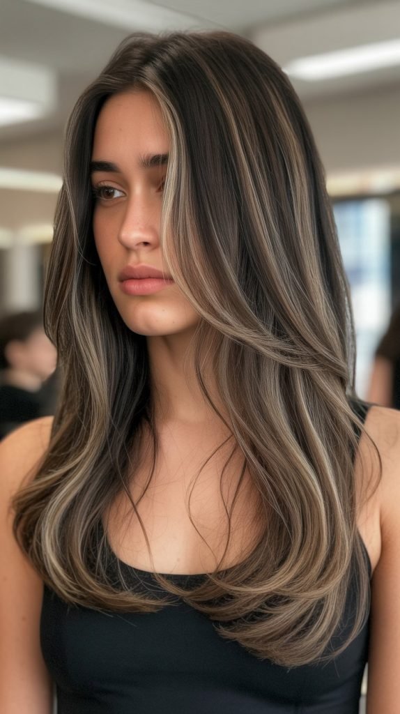 3. Subtle Ash Brown Balayage