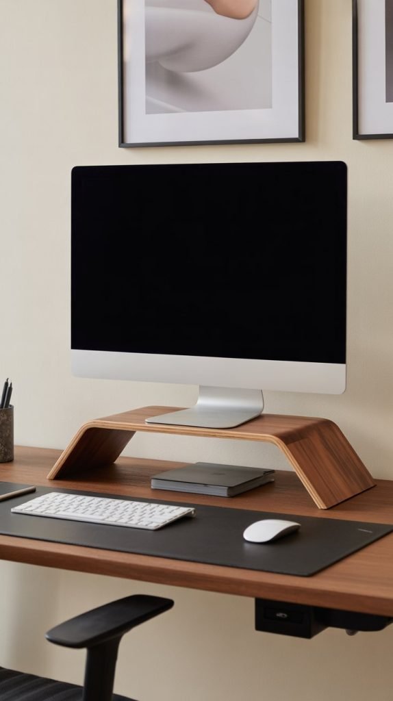 55. Wooden Monitor Stands