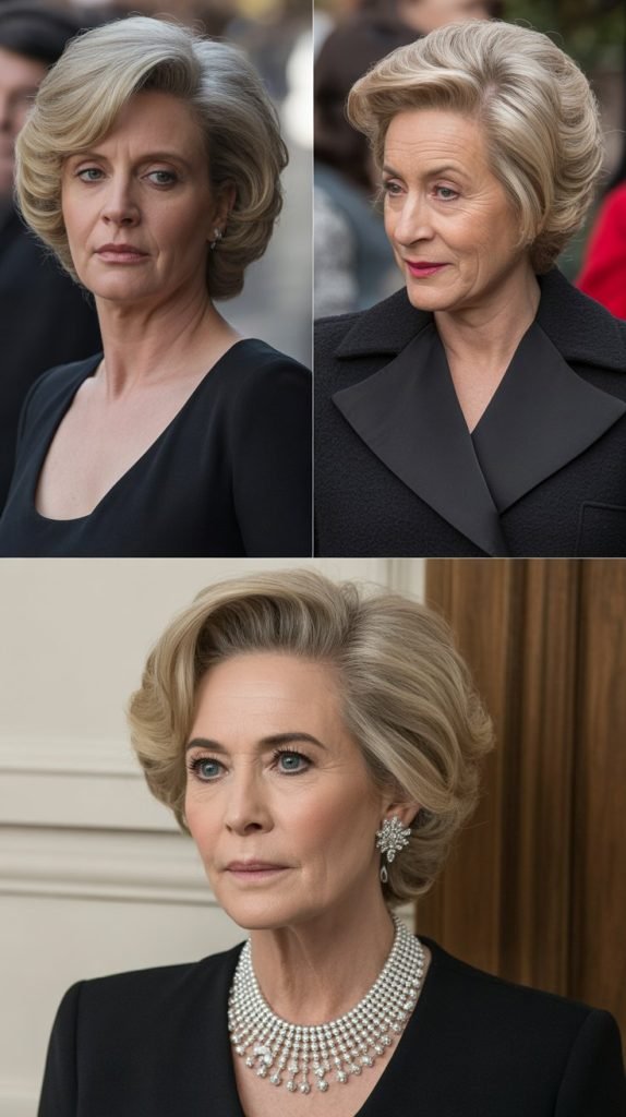 Swept-Back Glamorous Style