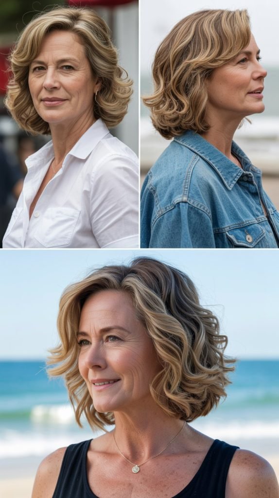  Soft Wavy Lob with Mid-Length Layers