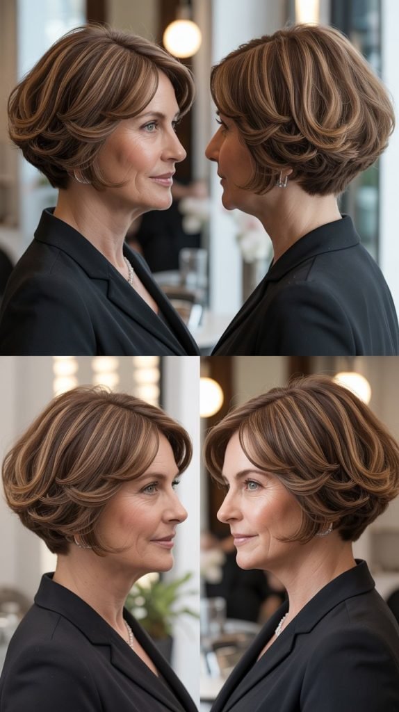 Rounded Bob with Curved Layers