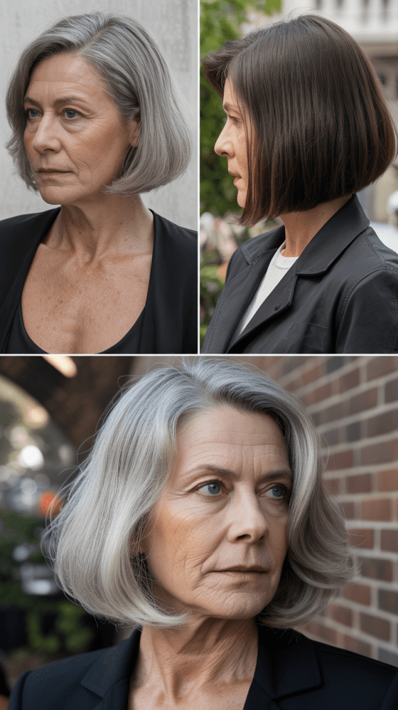 20. Straight Sleek Bob with Sharp Lines