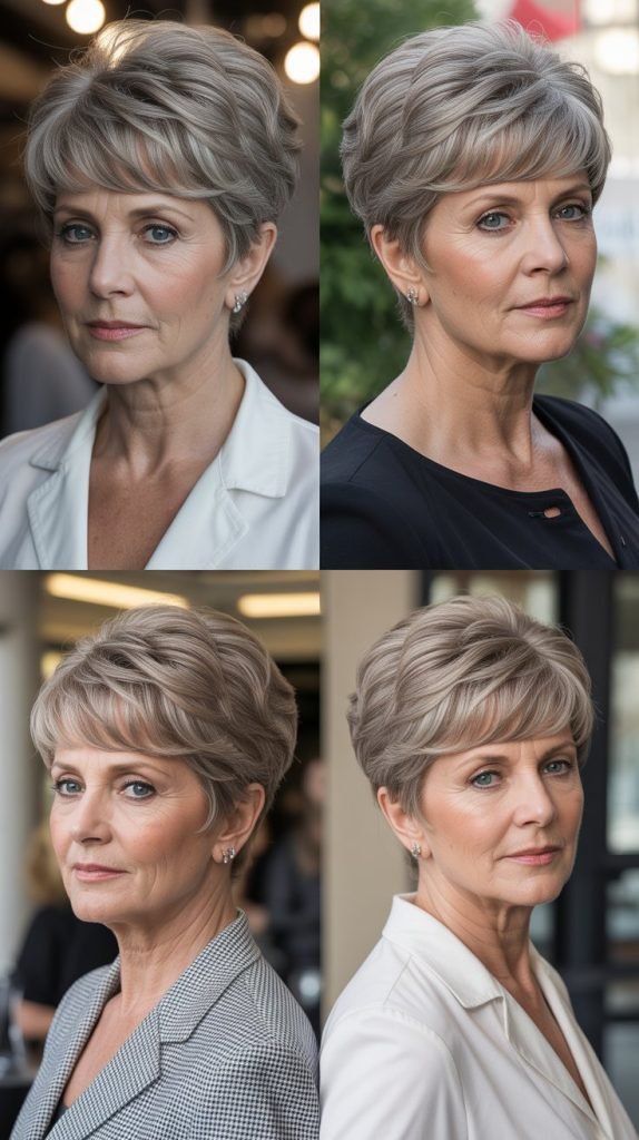 Classic Pixie Cut with Wispy Bangs