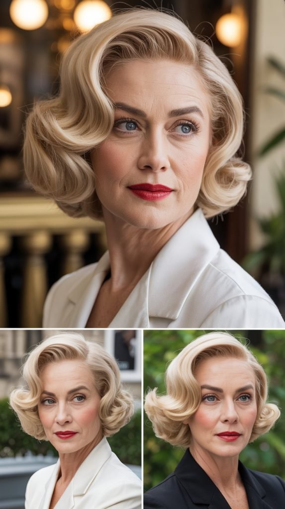 34. Vintage-Inspired Finger Wave Bob