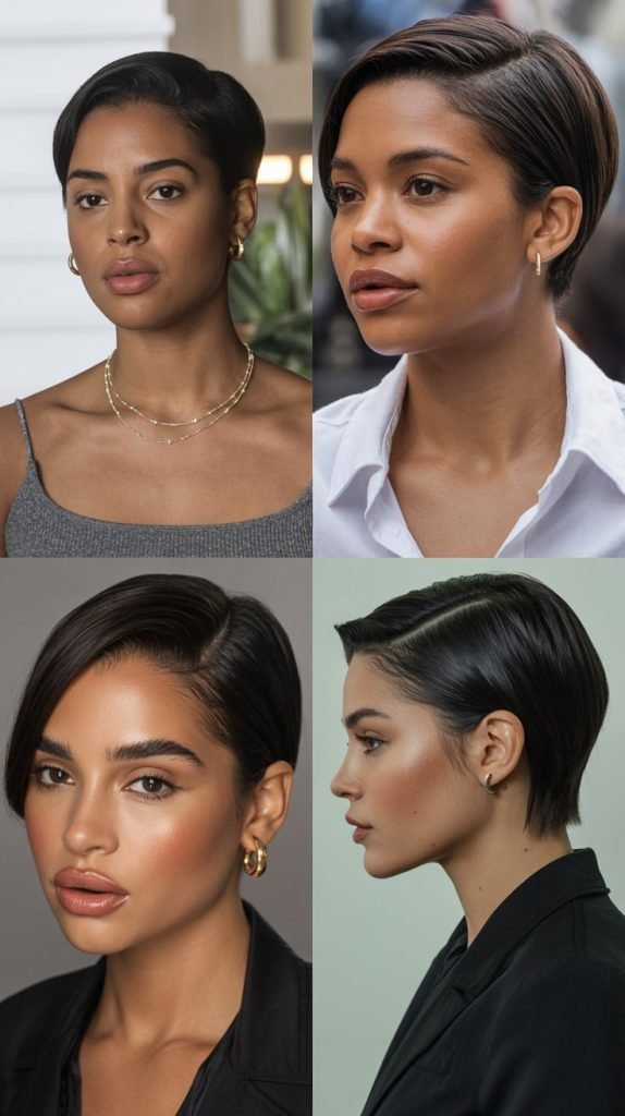 5. Slicked-Back Pixie