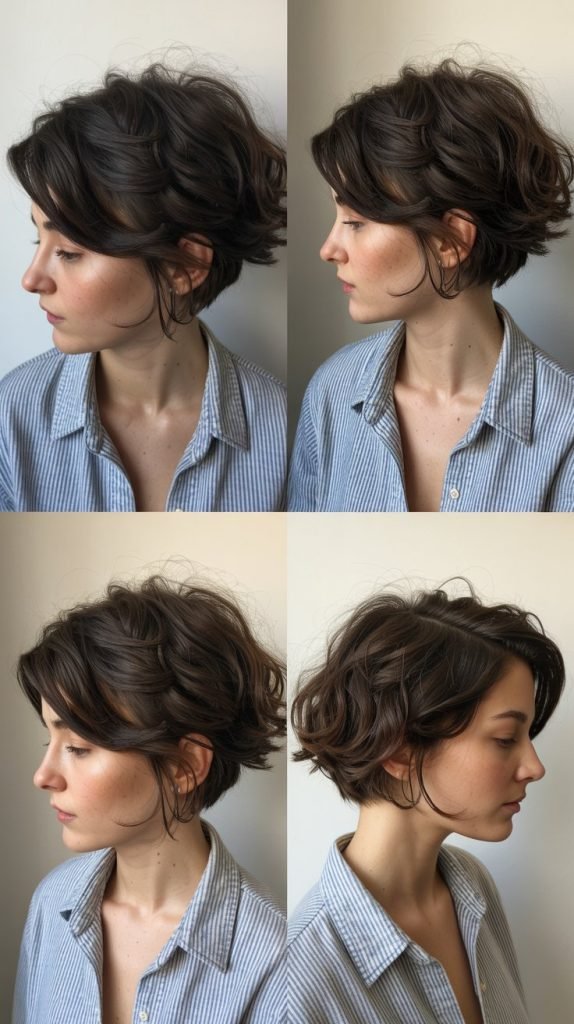 Lived-In Dark Brown Pixie