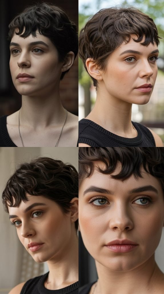 Pixie with Dark Brown Money Pieces