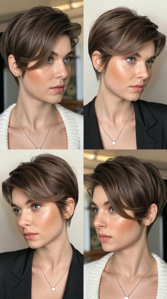 14. Pixie with Deep Side Part