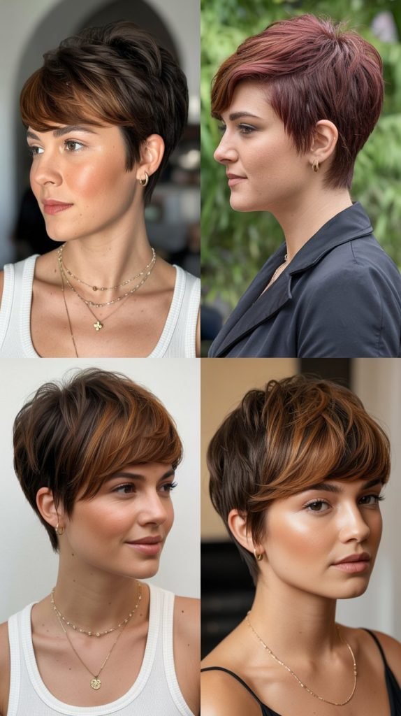 30. Pixie with Tortoiseshell Highlights