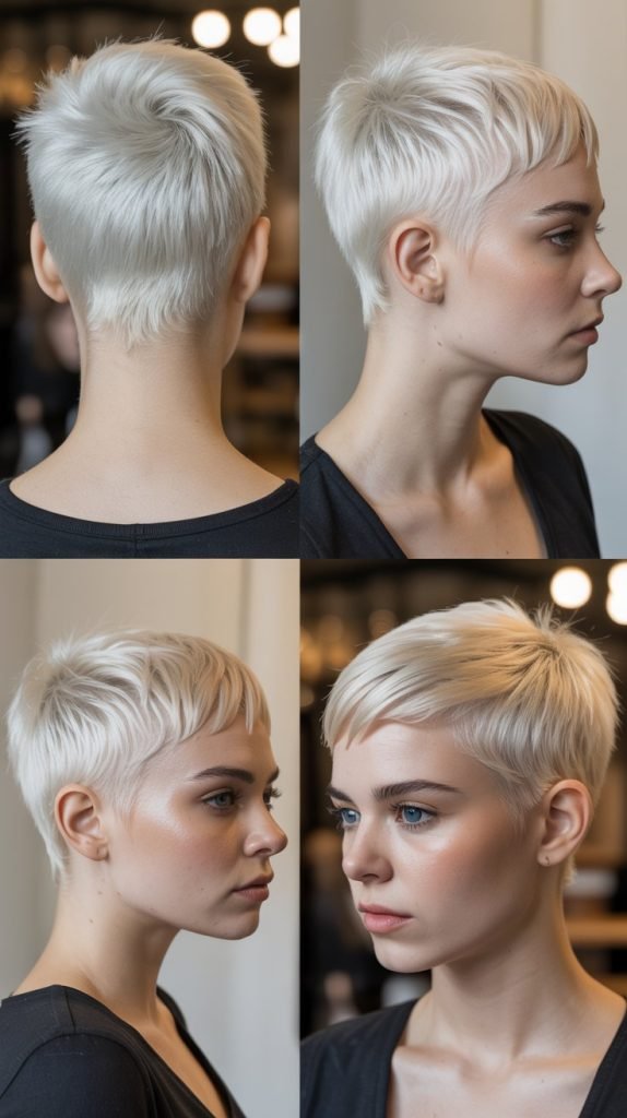 Platinum Blonde Ultra-Short Pixie