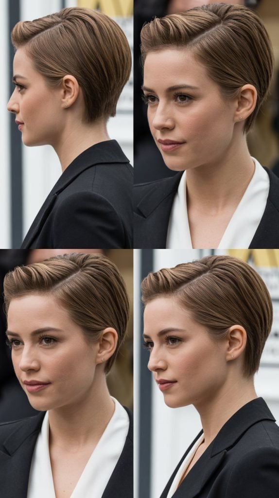 24. Slicked-Back Pixie