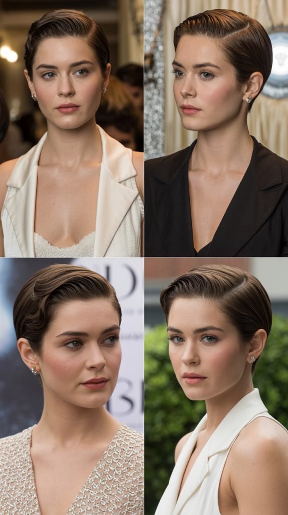 10. Slicked-Back Pixie Style